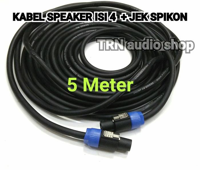 Original KABEL SPEAKER ISI 4 X 2,5MM DENGAN SPIKON SPEAKON 5 METER