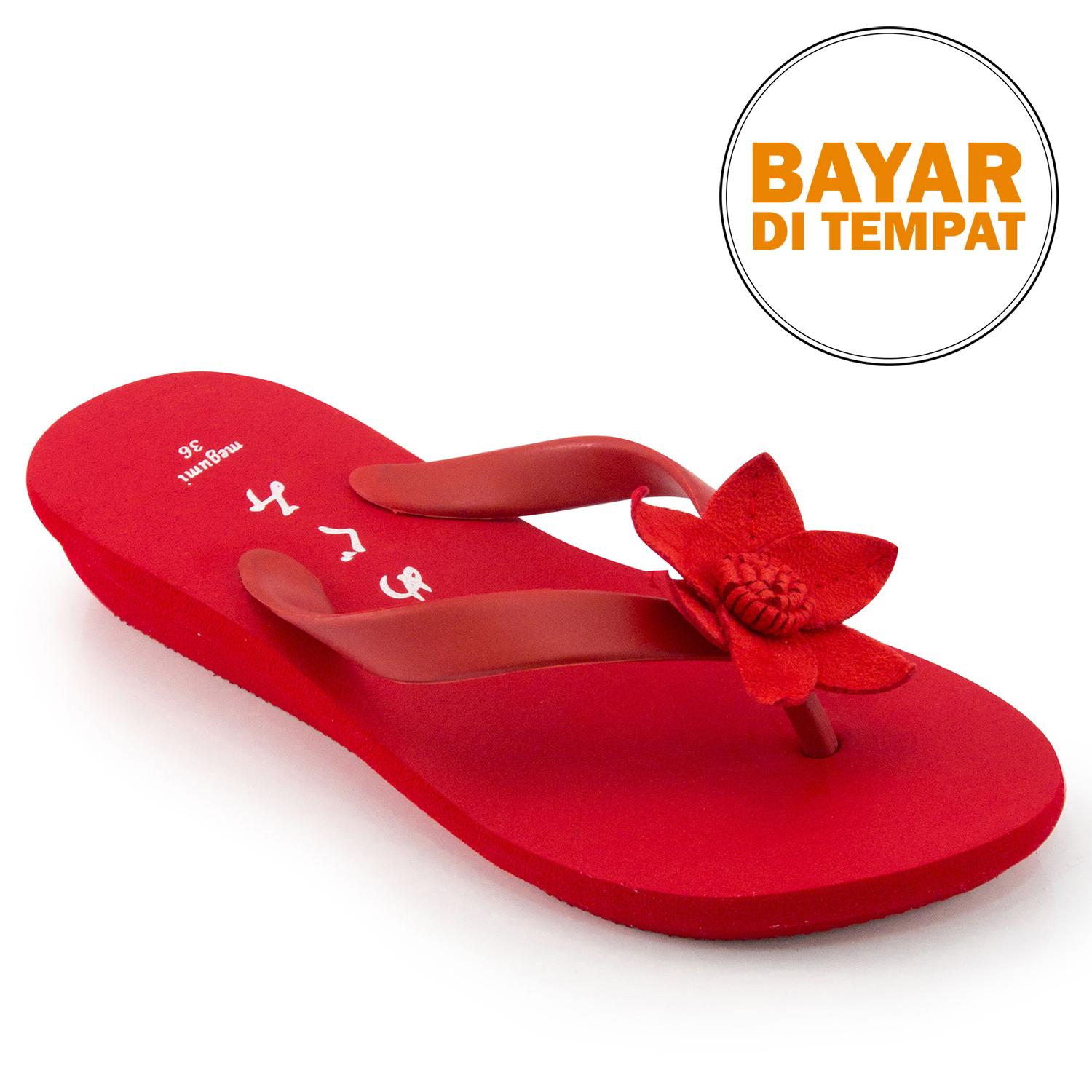 Megumi Sandal Jepit Wanita Petunia - Red
