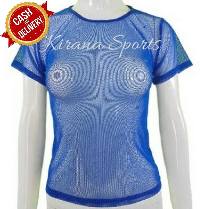 Kira Sports Pakaian Olahraga Wanita / Kaos Baju Senam Wanita / Atasan Tshirt Gym Fitness Tile Tulle Untuk Zumba Joging Yoga Lari Pilates Indoor Dalam Ruangan SPF108 - Bisa COD