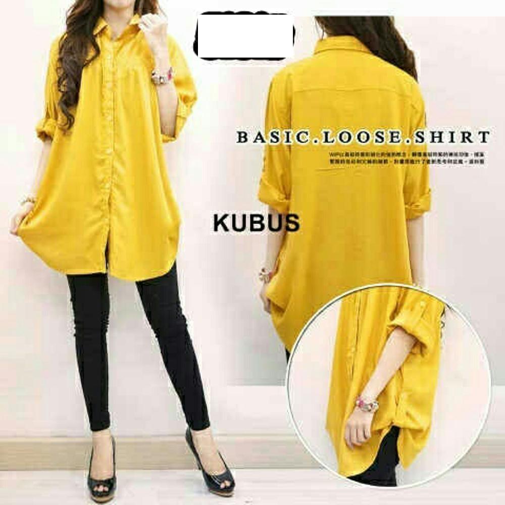 Jakarta Couple - Kemeja Jumbo Polos / Baju Jumbo /Atasan Wanita Jumbo / Ukuran Besar / Big Size / Baju Muslim Jumbo / Size XXXL