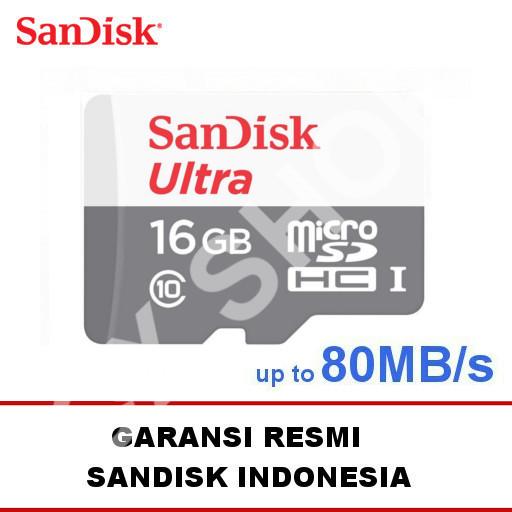 SanDisk Ultra Microsd 16GB 80MB/s - No Adapter