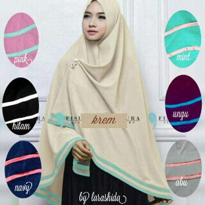 Jilbab | Kerudung | HIjab | syar'i KHIMAR FISURA 2 line A0864