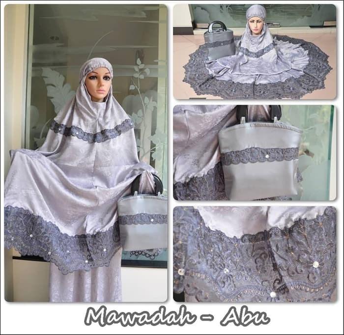 Pusat Mukena Indonesia Tasikmalaya Mukena mewah / Mukena dewasa / Mukena bali / Mukenah / Mukena katun jepang / Mukenah Wanita / Mukena Putih / Mukenah Murah / Mukenah Jumbo / Mukenah Remaja / Mukenah Dewasa Semi Sutra Mawaddah Abu