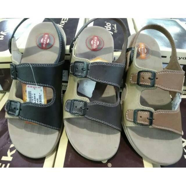 Sandal casual pria ekydo original 100% fullset box new hitam 39-43
