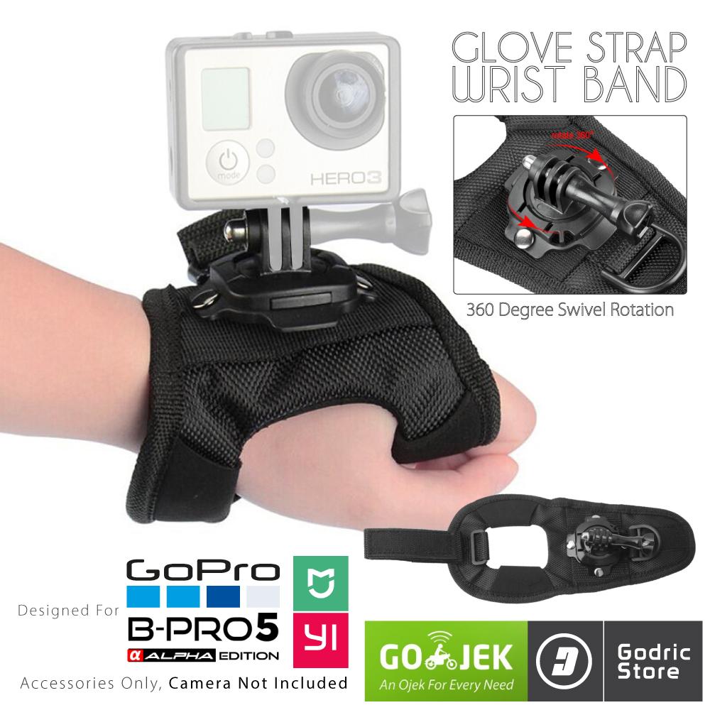 GoPro Action Cam 360 Glove Hand Strap for GOPRO, BRICA B-PRO & Xiaomi Yi