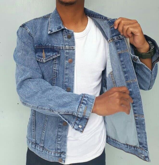 TERLARIS Jaket jeans levis sandwash blue pudar premium/jaket denim pria murah