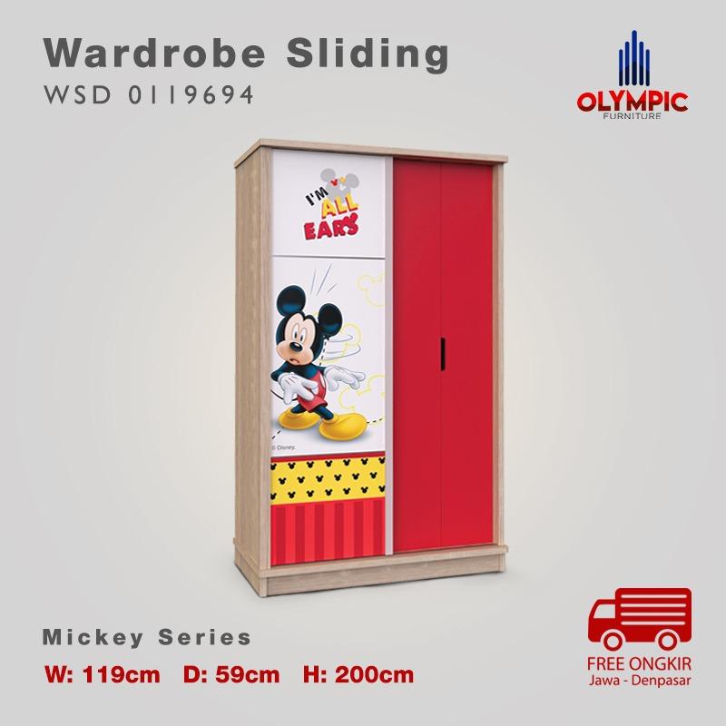 Olympic Kids Mickey Wardrobe Swing Lemari Baju Anak - WSD 0119694