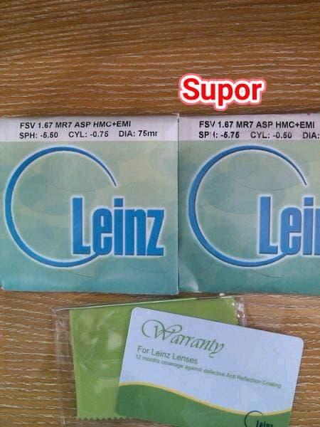 Lensa Leinz + frame HF10 untuk minus Tinggi plus cylindris