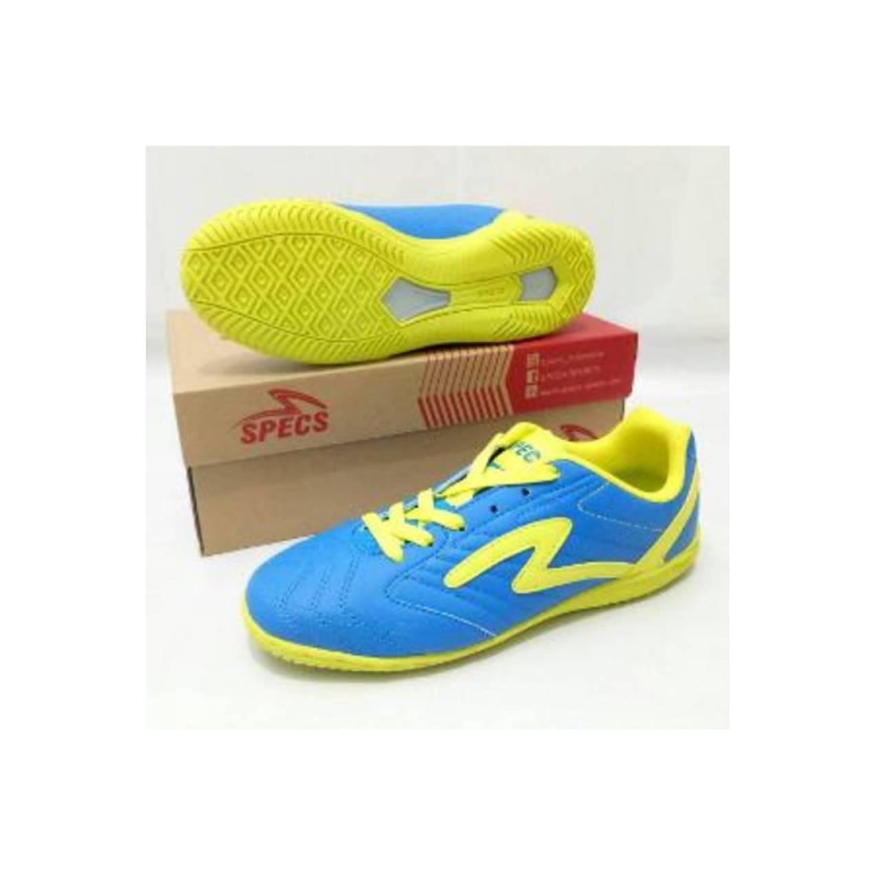 Sepatu Futsal Specs 400434 Brave In Jr Tulip Blue Solar Slime