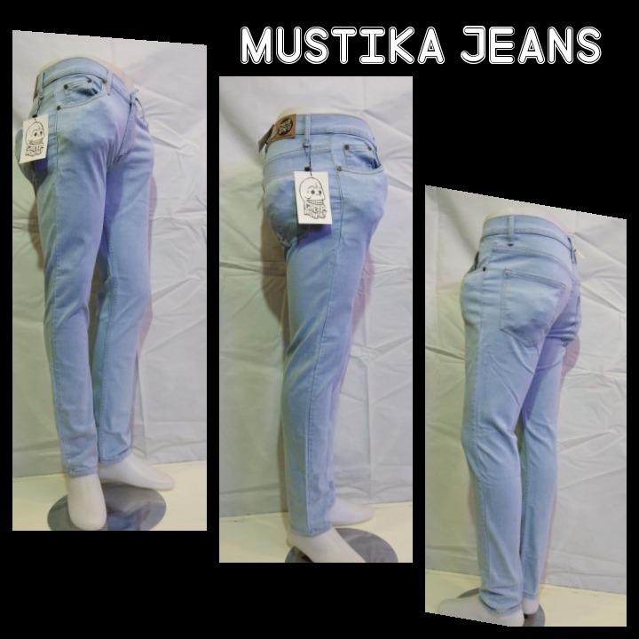 celana jeans panjang pria stretch distro fashion mustika