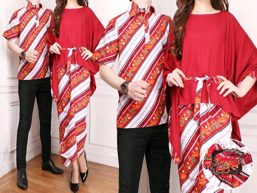 Couple Blouse Batwing Sandy dan Kmeja Pria 4 Warna di lapak Toko Kembar Tanah Abang rinymangiwa