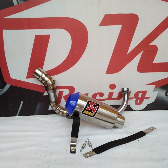 knalpot racing yamaha n max 155 akrapovic monster blue