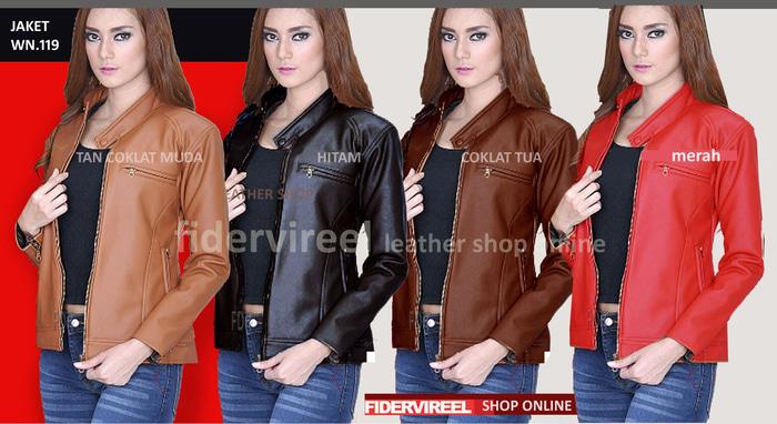 Jaket kulit wanita gaul & keren harga murah grosiran