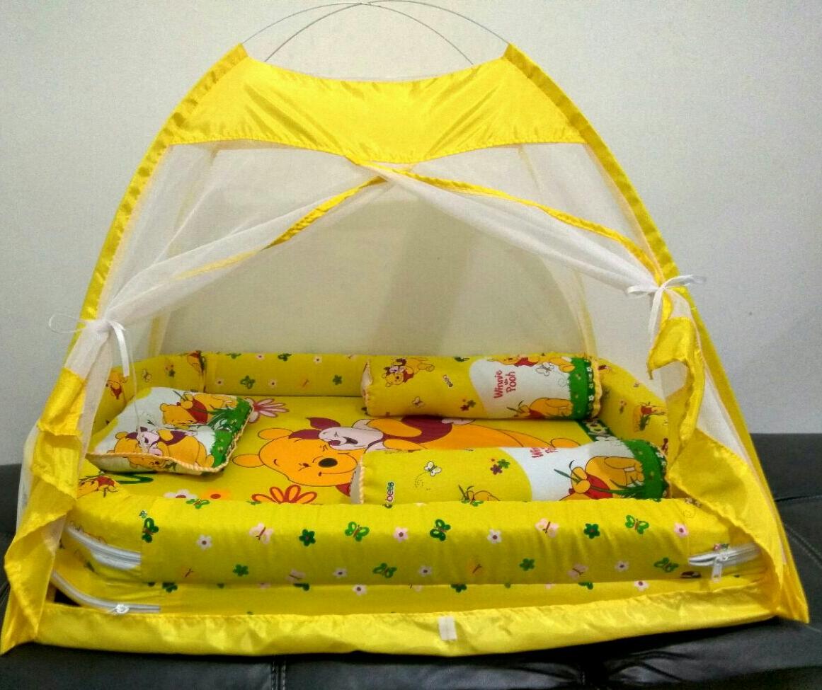 KASUR BAYI TENDA KELAMBU MOTIF POOH