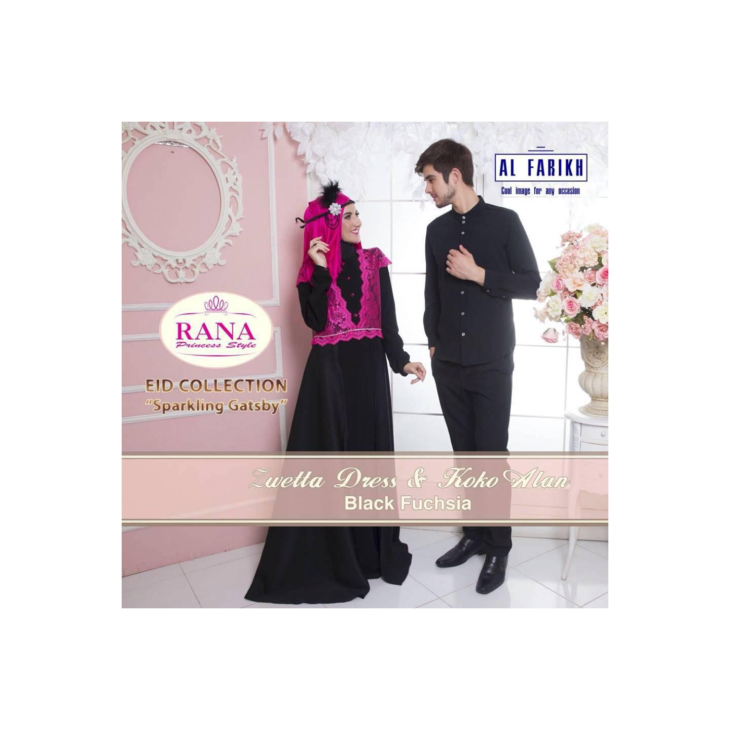 Rana Zwetta Dress/Gamis Pesta/Baju Muslim Couple
