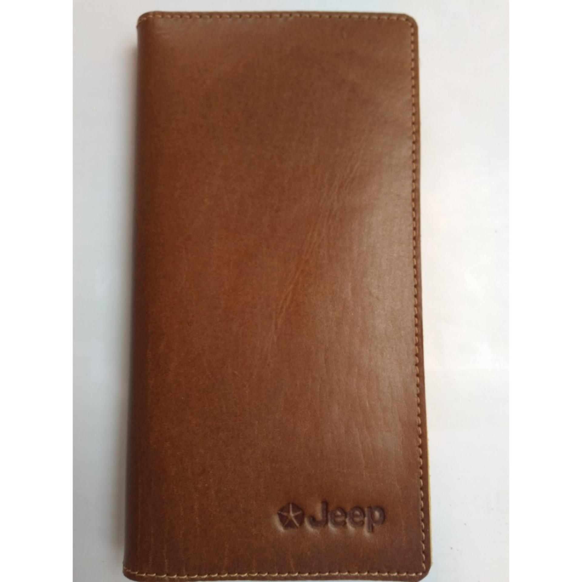 Dompet Panjang Pria 100%Full up Kulit Sapi Asli - TAN