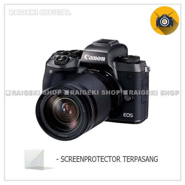Canon EOS M5 Kit 18-150mm Kamera Mirrorless - Hitam + Screenguard Terpasang