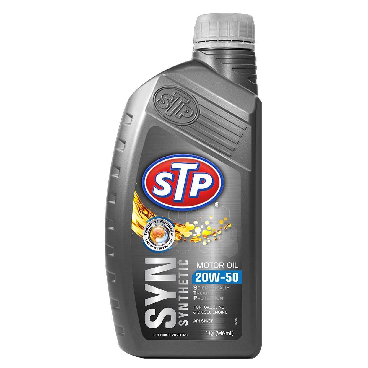 STP - Synthetic Motor Oil SAE 20W-50 - Oli Mesin Bensin Sintetik Engine Oil Gasoline 1 qt - PROMO