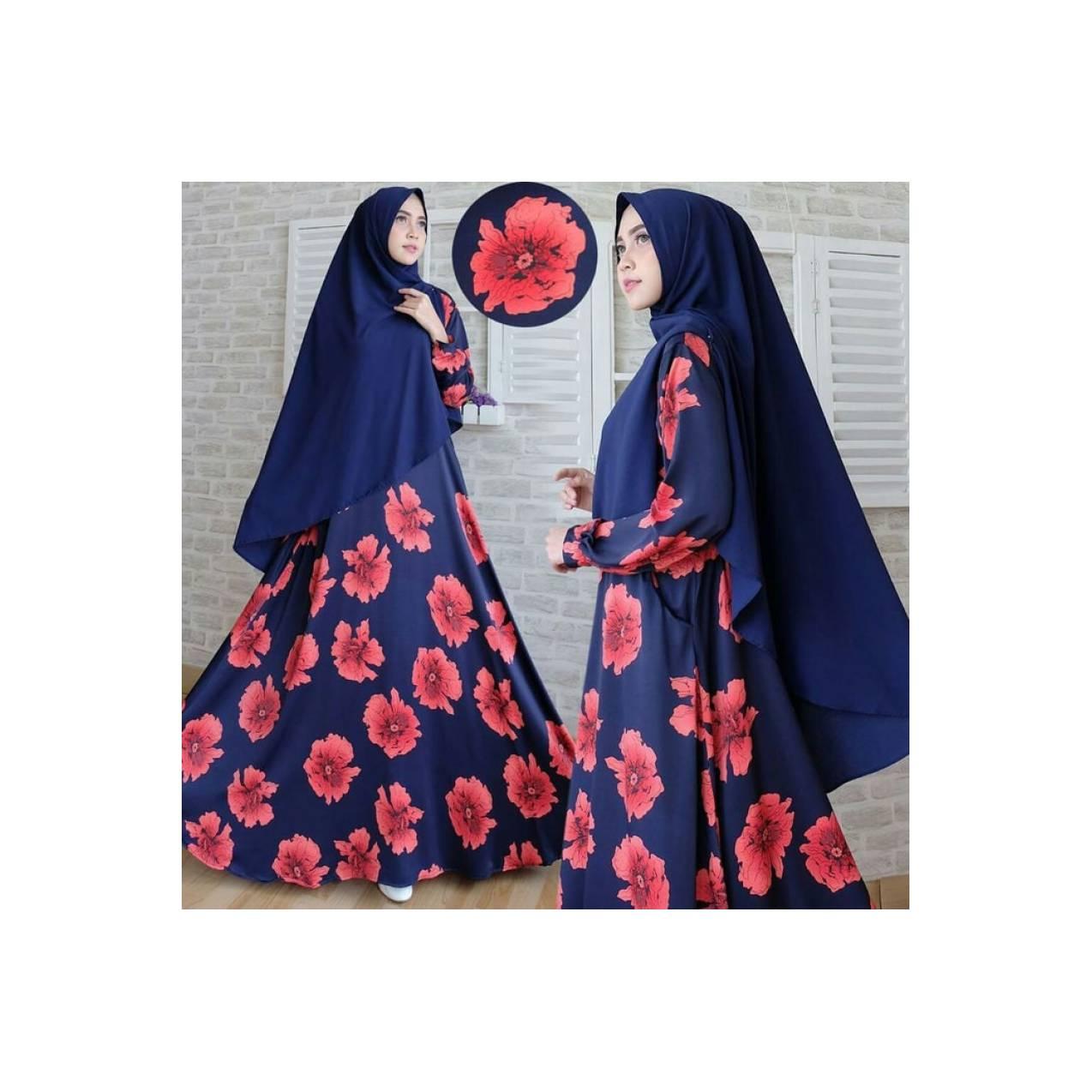 Baju Pengantin Muslimah 120238 GAMIS WANITA ZANITHA SYARI NAVY