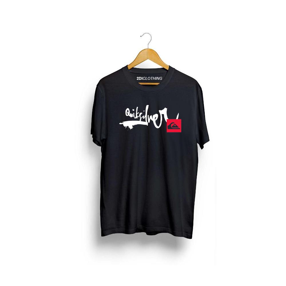 secondi -Kaos distro Quiksilver Hitam