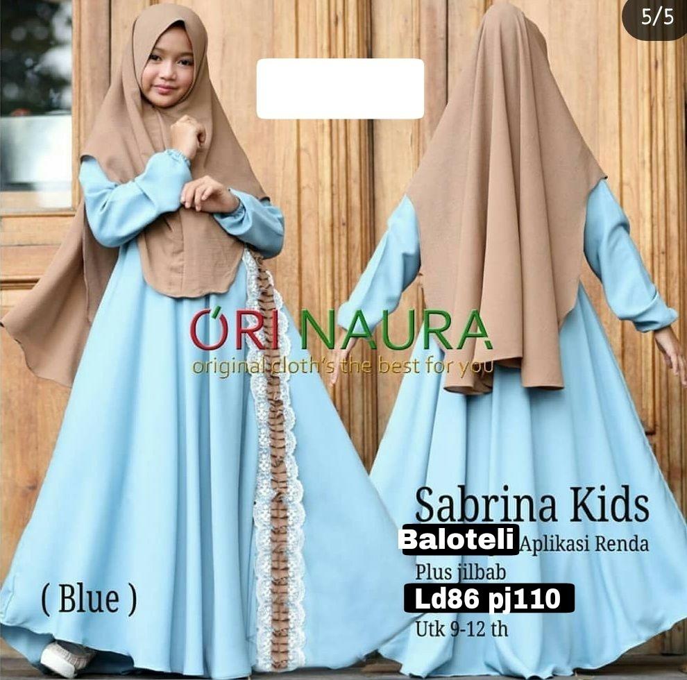 Newone Shop Sabrina Kid Gamis Syari Anak Perempuan - Baju Muslim Anak Wanita