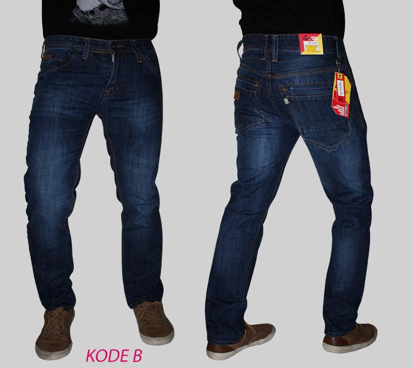 Celana Jeans Standar Pria Model Reguler Tidak Melar - Berbahan Jeans standar - Resleting Kuat