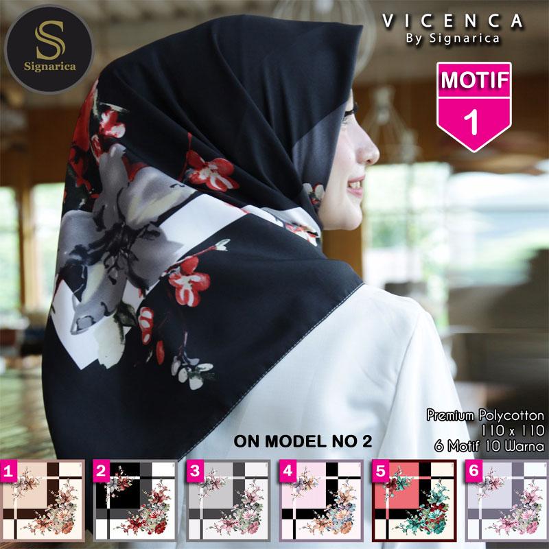 Hijab Segi Empat VICENCA 1 By SIGNARICA - Jilbab kerudung MOTIF
