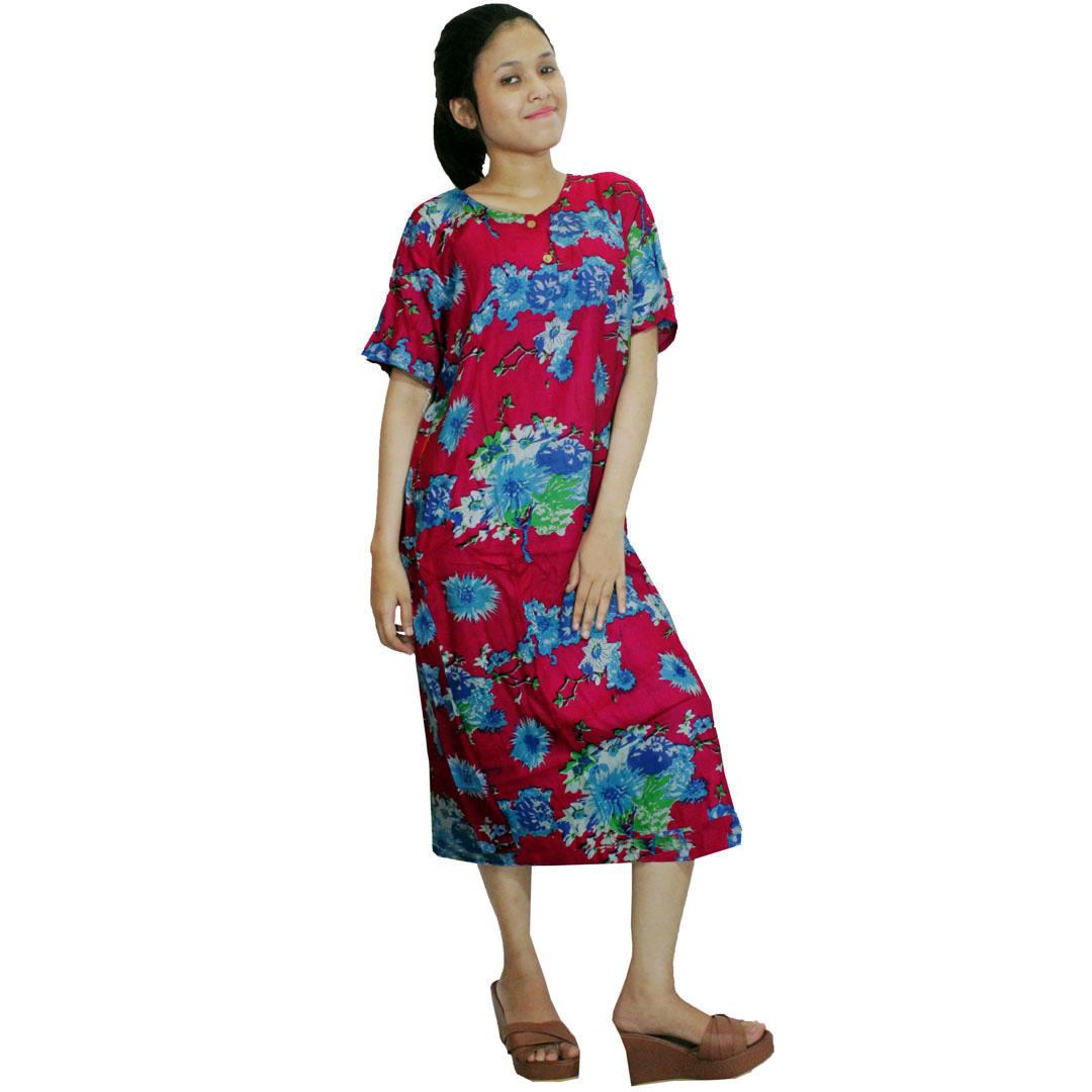 Daster Batik, Daster Lengan Pendek, Baju Tidur, Piyama, Leher Kerut (DPT001-36) Batikalhadi Online