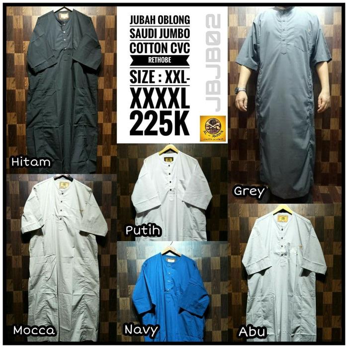 Baju Pria Jubah Jumbo Al Amwa Muslim Gamis Saudi Katun Retobe Adem Top