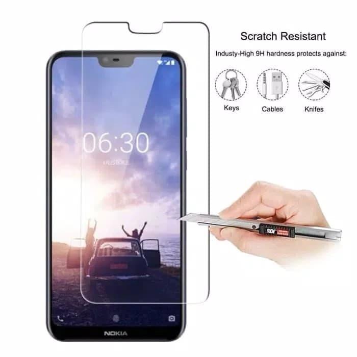 Tempered glass Compatible For Nokia 6.1+ X6 2018 anti gores kaca screen guard