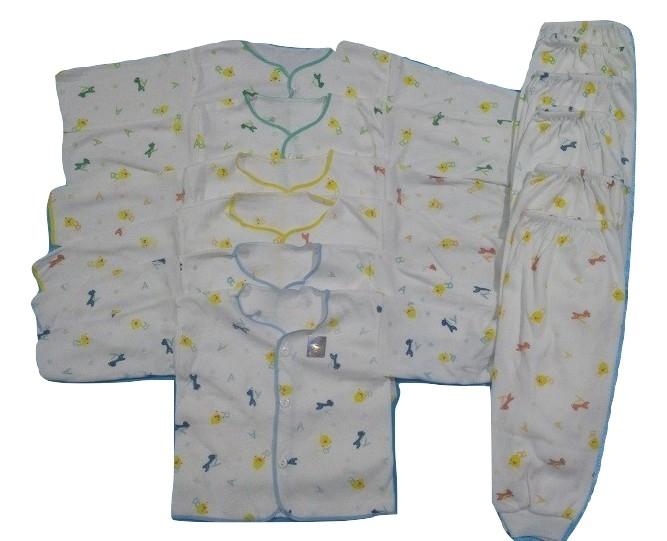 SETELAN BAJU BAYI LENGAN PANJANG & CELANA PANJANG BABY TANAKA 0-6 BULAN (6Pasang / 6Baju&6Celana )