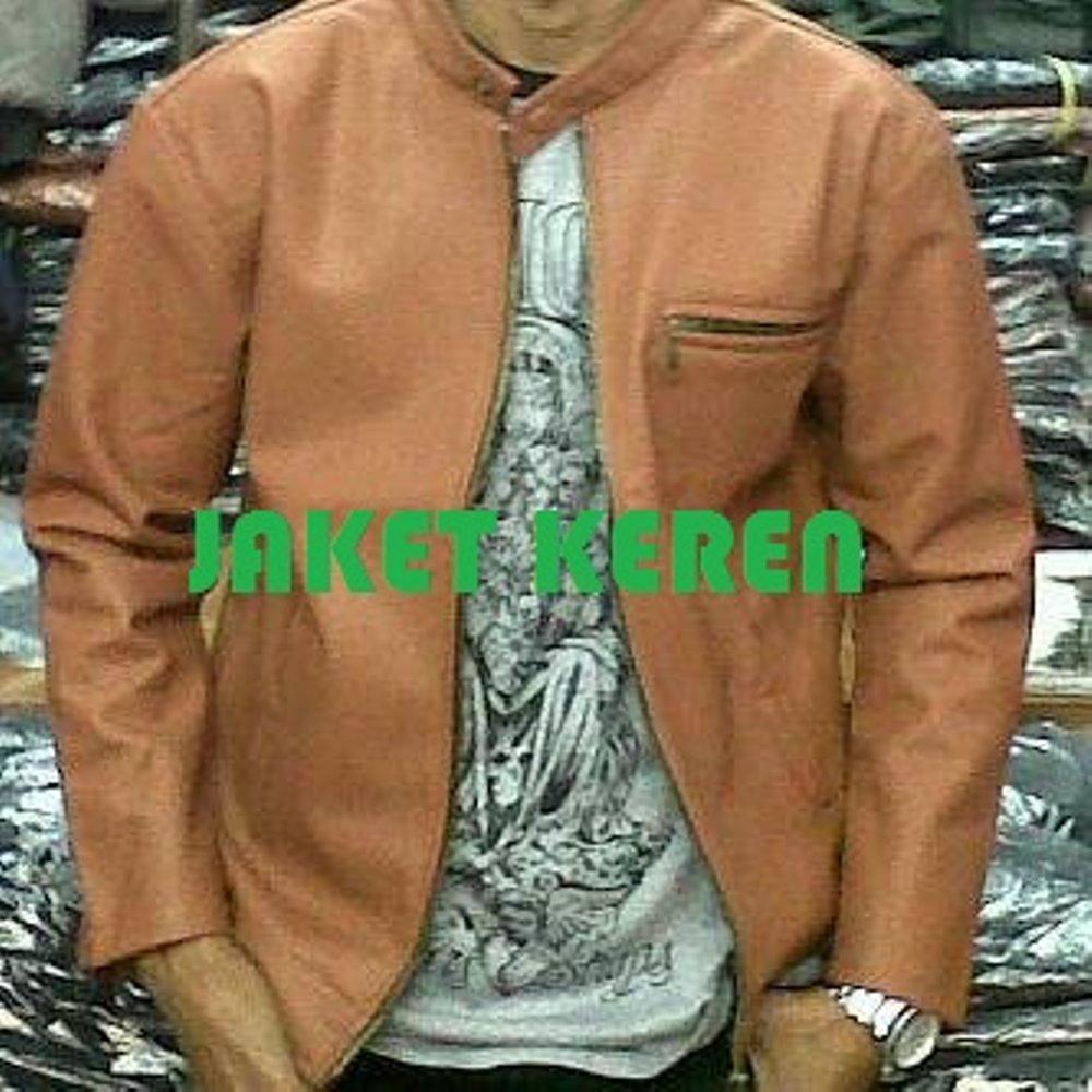 Jaket Semi Kulit Casual JK-69 coklat tan HARGA PROMO...!!! di lapak Grosir Jaket Kulit Garut grosirjaketkulitgarut