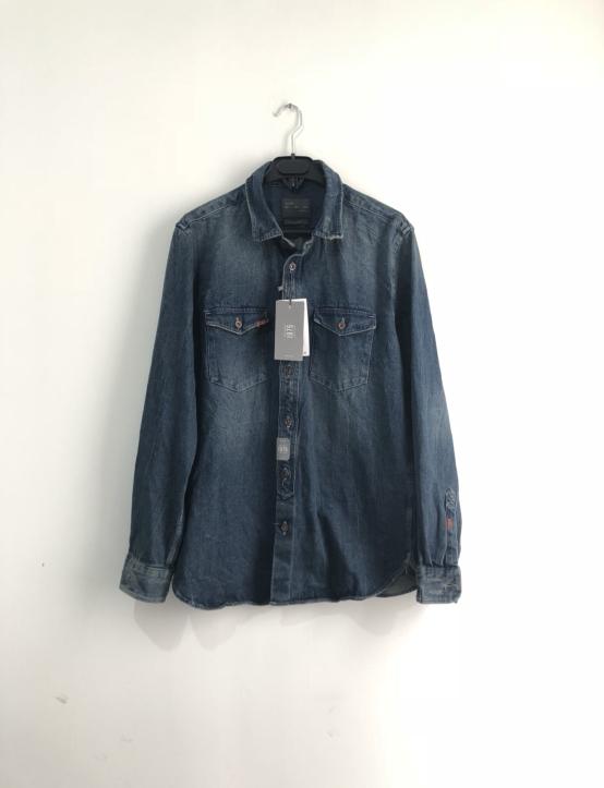 Kemeja Denim Zara Man Original Not Lacoste Fred Perry HNM Gap