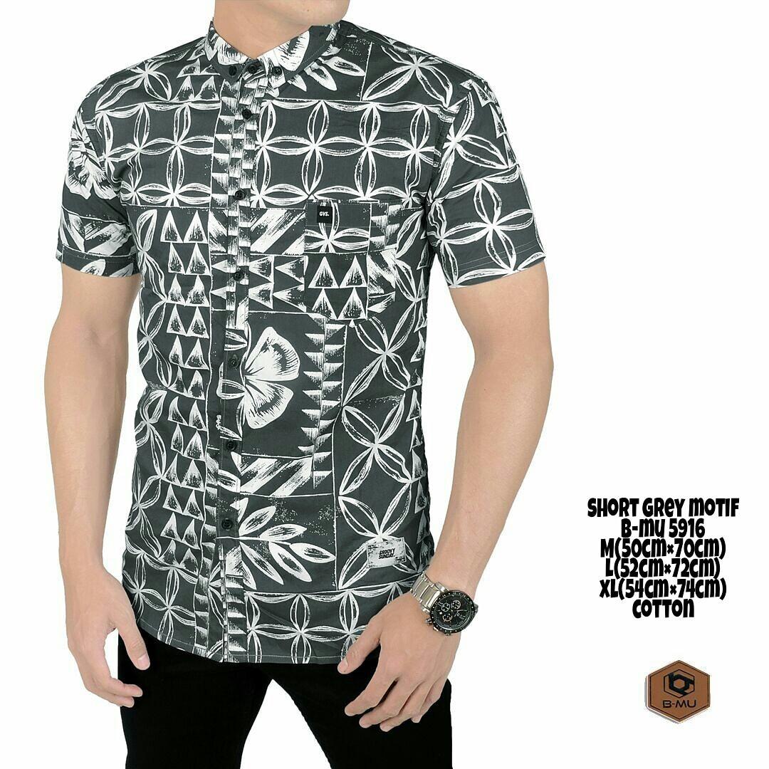 bajuku murah short abstrak b-mu 5921 kemeja pria kemeja distro kemeja kantor kemeja kerja kaos polos kemeja polos kaos polo kemeja printing atasan pria wanita kemeja lengan pendek lengan panjang kembang modis gaul kekinian
