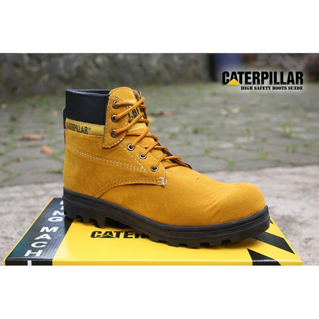 DOZN Sepatu boots caterpillar - caterpilar safety boots Hitam