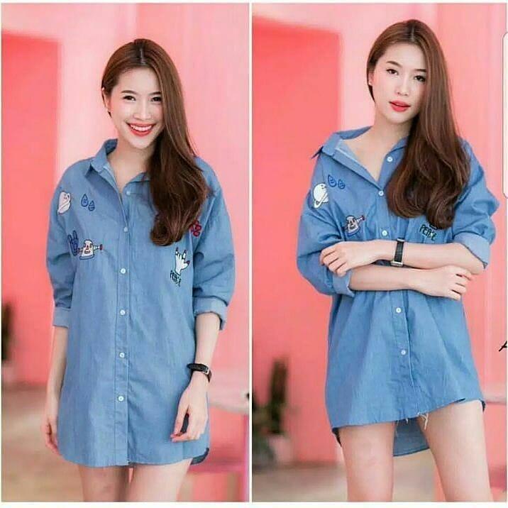 Baju Casper Tunik Jeans Wanita (IC)