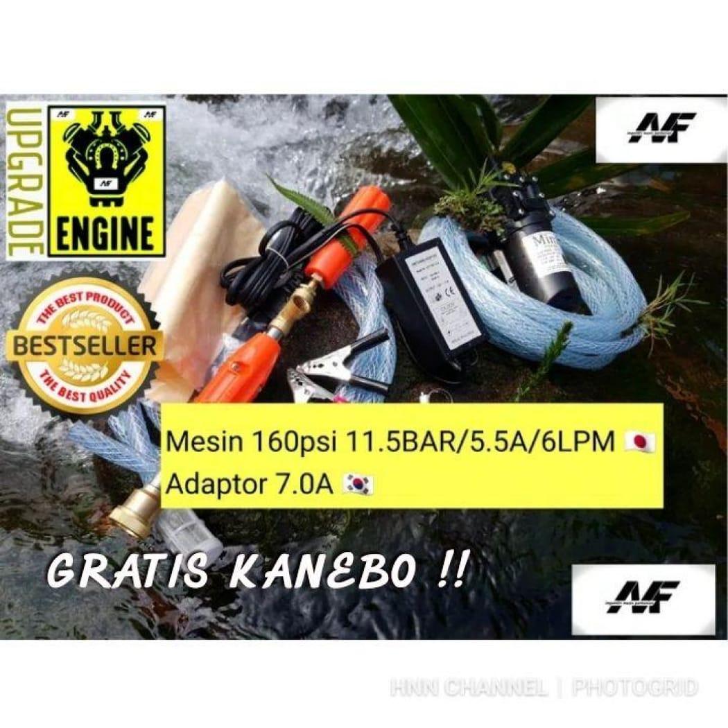 Produk Terbaru Karya Anak Bangsa Alat Cuci Mobil Motor AC Doorsmeer Mini Otomatis 160 psi Bisa Pakai Colokan Rumah atau Baterai Aki Tenaga Mesin Lebih Kencang Karena Menggunakan Adaptor 7A dan Kedap Suara