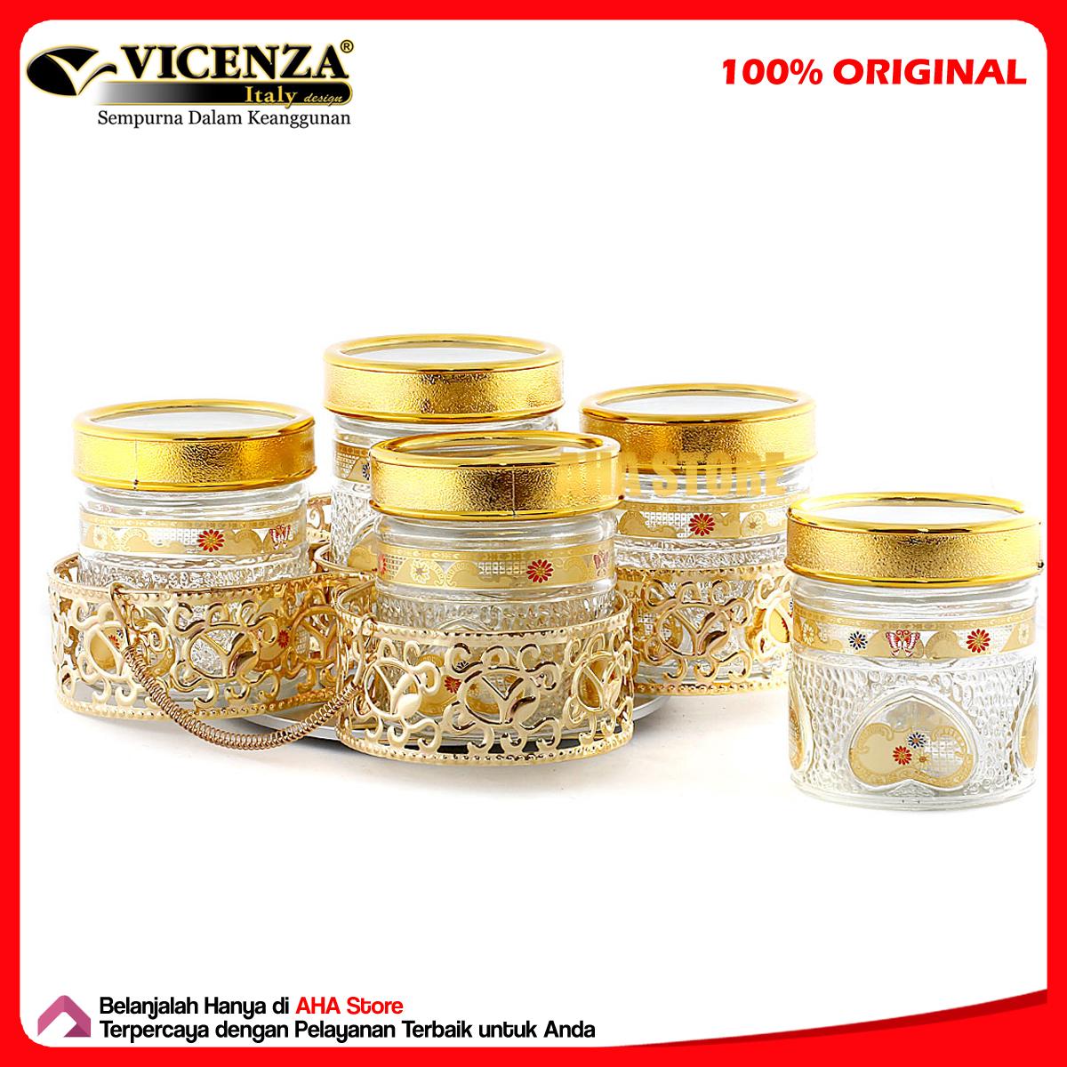 Vicenza Candy Jar Toples Permen Kaca 12 Pcs GB5