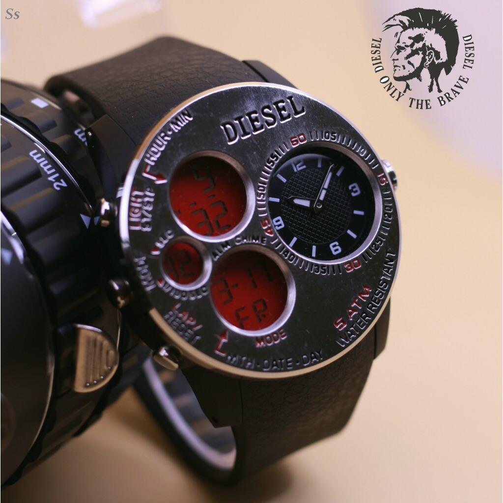 Jam Tangan Diesel Ragnarok - Limited Edition Elegant Series-Pria Wanita Formal Kasual Terbaru-Women or Men Luxury Watch-Leather Strap-Kulit Kanvas Army Kekinian Sporty Fashionable Bonus Zippo Premium Beam Korek Free Trend 2018