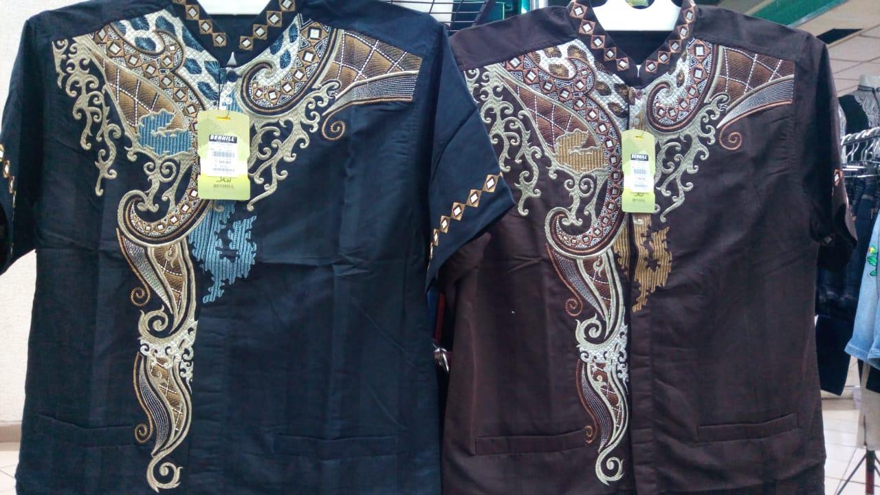 Jagoan Fashion - Baju Koko / Kemeja Muslim Lengan Pendek Bordir