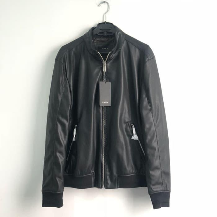 Jaket Bomber Faux Leather Zara Man Original Not Levis Supreme Stussy