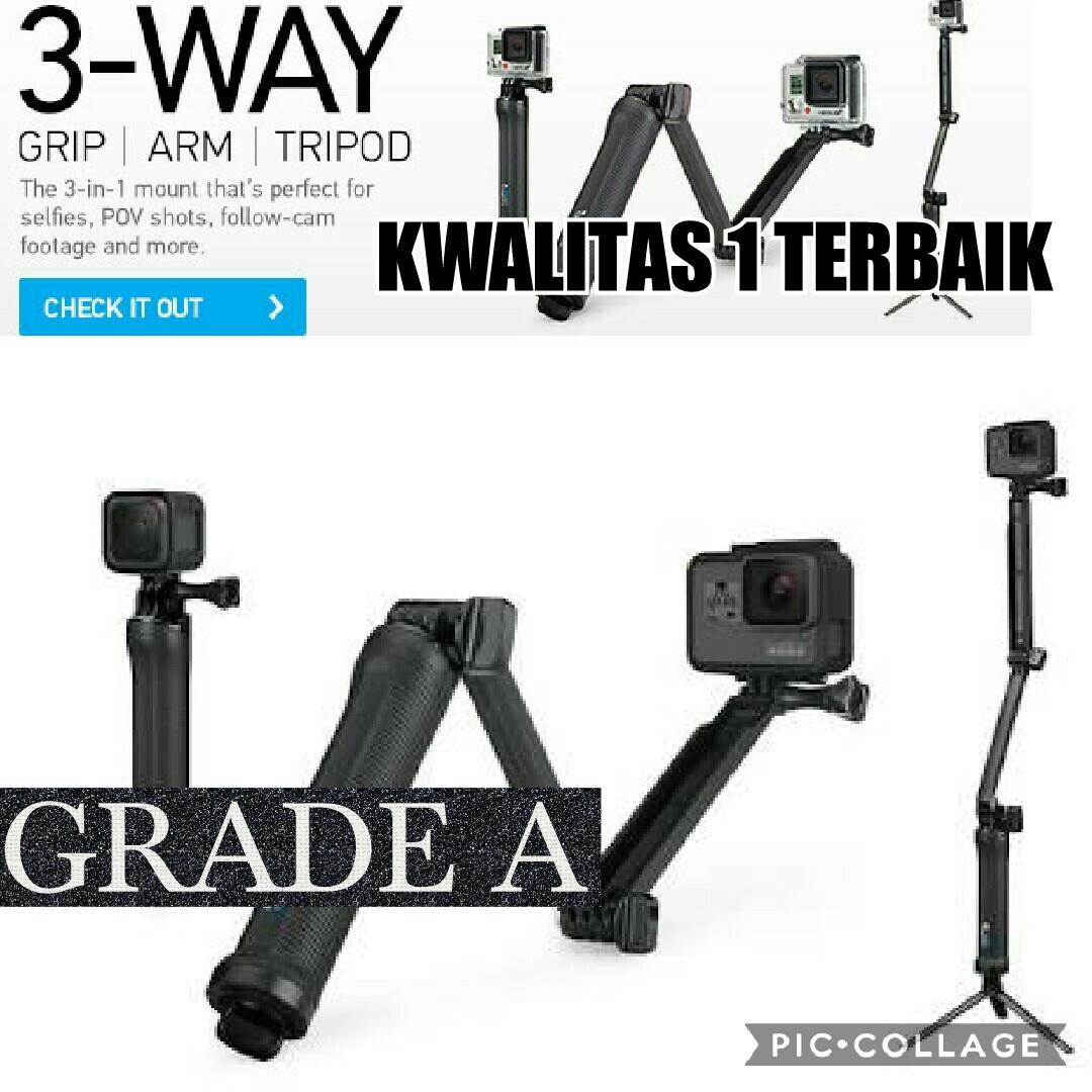 Foldable tripod Tongsis monopod 3way for gopro bpro xiaomi sbox kogan eken cognos xpro. GRADE A
