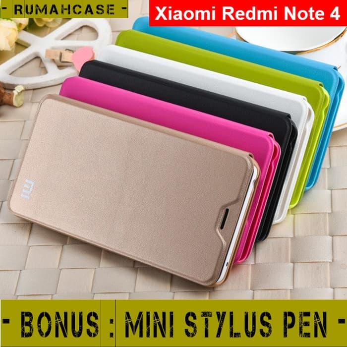 Xiaomi Redmi Note 4 - Flip Cover MI LOGO Model Original Case Casing