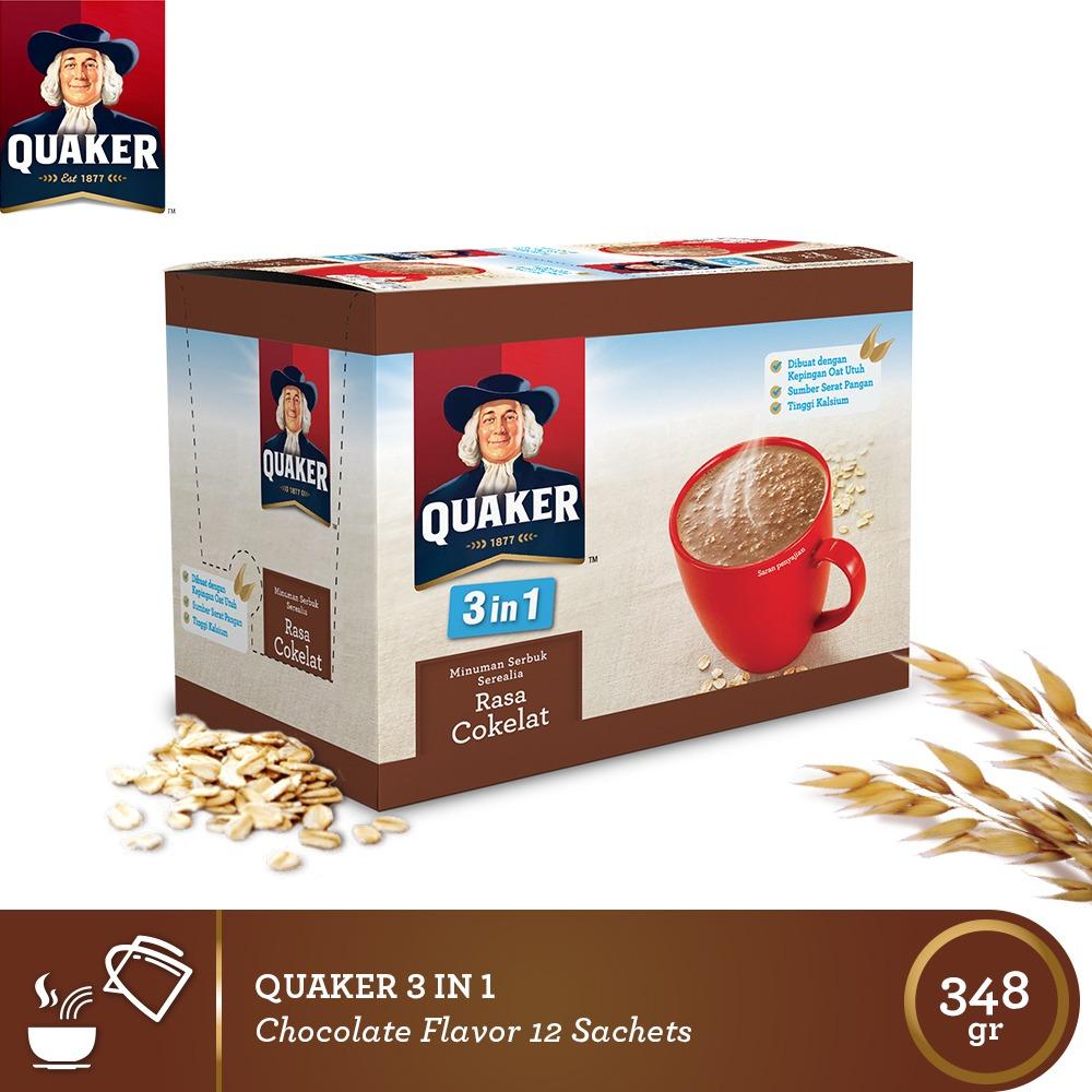 Quaker 3 In 1 Chocolate Box 12s
