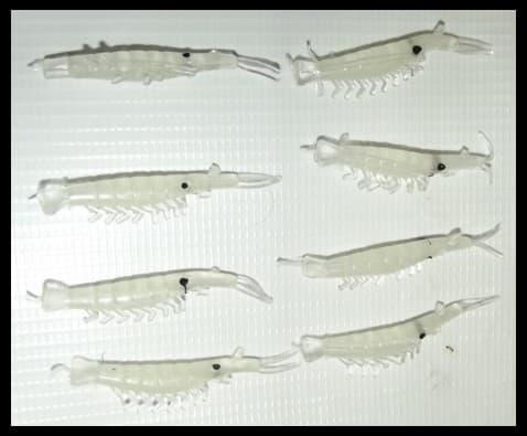 PROMO!!! UMPAN Udang Karet Glow in The Dark - 5stw50