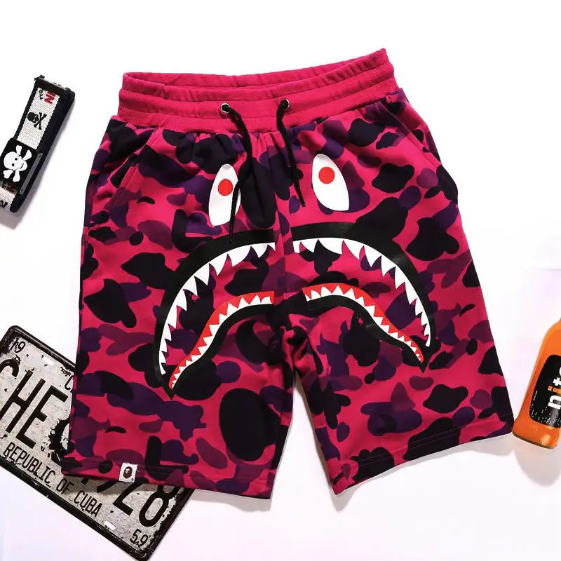 Men/'s Shark Head Loose Casual Sports Pants Shorts Mens Women/'s T-shirt Tee Basic