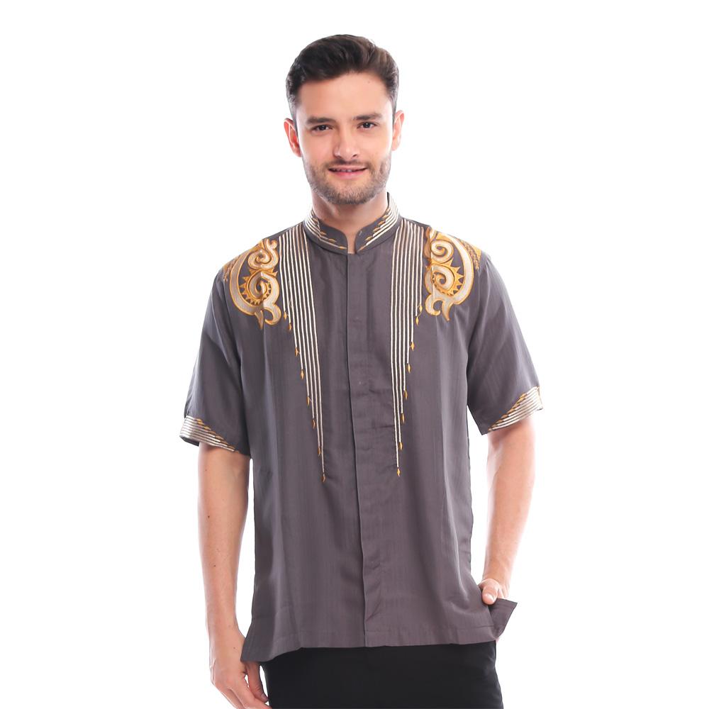 Hansen & Lisa Baju Koko Katun Lengan Pendek Motif Bordir Candle Light
