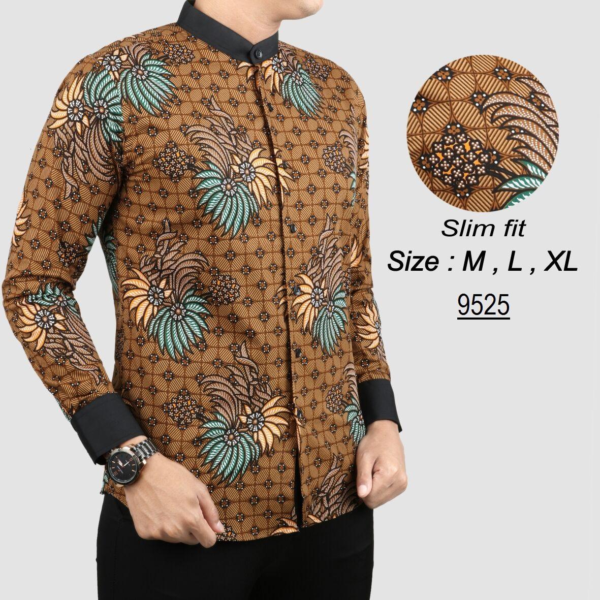 Batik Kerah Koko Kemeja Pria Slim fit K5