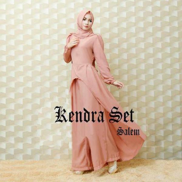 Promo Hari Ini Gamis Modis Set Kendra Salem (Cantik-Terbaru-Murah) Untuk Lebaran