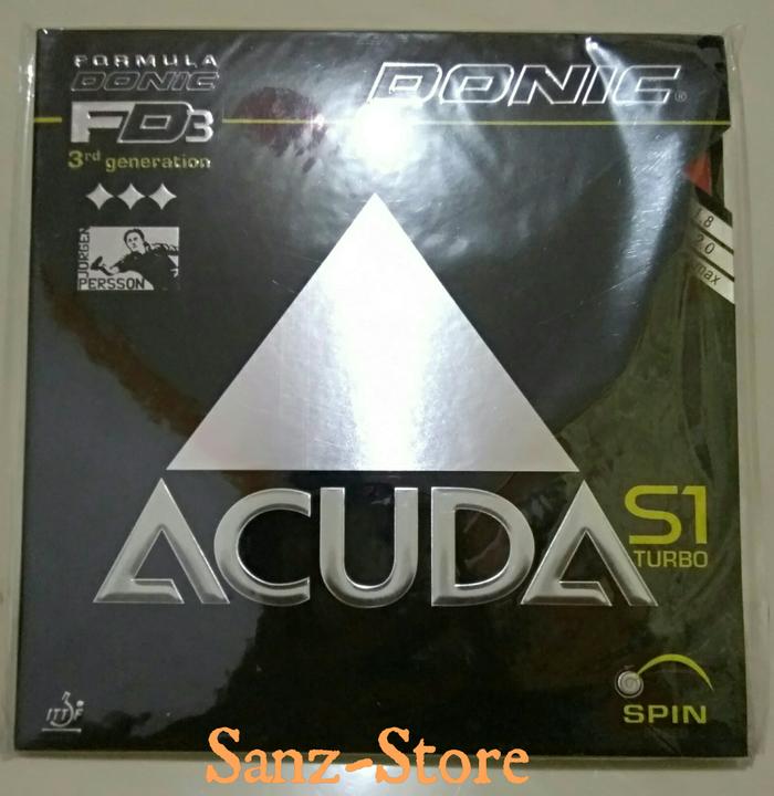 TERLARIS KARET BAT PINGPONG DONIC ACUDA S1 TURBO / TENIS MEJA